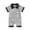 Black, variant on Toddler Halloween Romper, Striped Button Down Onesie with Snap Closure for Baby 3-18 Months