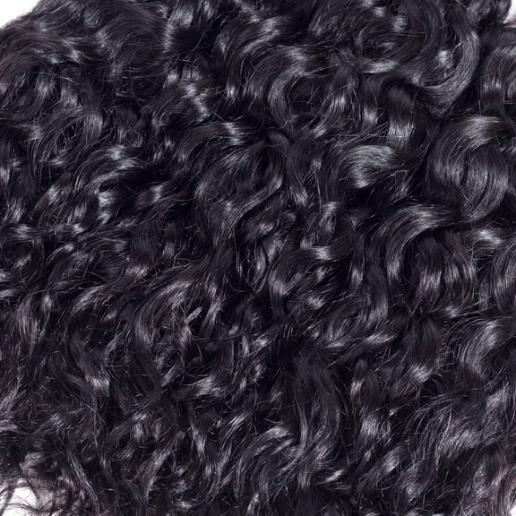 Cece Beauty Hair Water Wave Bundles 10Inch 8A Wet And Wavy Bundles 100% Unprocessed Brazilian Virgin Curly Human Hair Bundles Ocean Wave Human Hair Weave Bundles for Women Natural Black 95g/Bundle