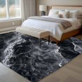 thumbnail image 5 of 8x10 Washable Area Rug, Abstract Art Non-Slip Extra Large Rectangle Rug for Living Room Bedroom, Dark Gray Marble Texture Modern Simple Indoor Floor Mat for Home Decor, 5 of 9