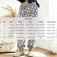 thumbnail image 3 of Women's Fleece Pajama Pants Star Print Elastic Waist Cuffed Ankle Loose Fit Soft Warm Cozy Casual Fall Winter Everyday Lounge Sleep Trousers Gray, 3 of 8
