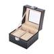 thumbnail image 4 of Caja organizadora para relojes, contenedor organizador de relojes, caja de reloj de madera con cerradura de lujo para decoración del hogar, exhibición 11x11x8cm 2 ranuras, 4 of 9