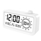 thumbnail image 3 of Reloj despertador con cuenta regresiva, pantalla dual, administrador visual, reloj despertador, detección de temperatura ambiente, diseño de perilla, relojes blancos, 3 of 8
