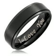 thumbnail image 3 of Mens Wedding Band in Titanium 6MM Black Plated Ring - Engraved I Love You, 3 of 3