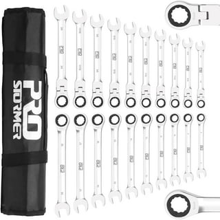 Tools JOKER SAE / Metric Combo Wrench 19PC Set Color Code w/2 Wrench Rolls
