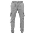 thumbnail image 1 of Men's Trousers High Waist Pull-Out Closure Monochrome Wear-Resistant Pants, 1 of 6