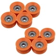 thumbnail image 1 of 8 Pcs Roulements Scellés Enduits de Plastique 6x30x13mm en Acier 606zz Gorge en U Profonde Guide de Poulie Rail Rouleau de Billes, 1 of 5