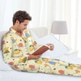 thumbnail image 6 of Kdxio Colorful Cartoon Snail Men’s Pajama Set Pajamas For Men 2 Piece PJ Set with Men Pajama Pants and Long Sleeve T-Shirt Lounge Set-Large, 6 of 7