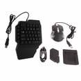 thumbnail image 1 of Mini teclado portátil para juegos, ratón USB RGB, reposamuñecas, media mano, 35 teclas, teclado con convertidor para Android e IOS, 1 of 5