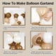 thumbnail image 3 of Kit de guirnaldas con forma de arco con forma de globo Saratimtou, 140 unidades, marrón, beige y nude, 3 of 7