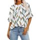 thumbnail image 2 of Fiudx Ofertas Flash Del Día Solo En Línea Blusa Holgada con Estampado de Manga Corta Informal a La Moda para Mujer, 2 of 5