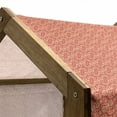 thumbnail image 4 of Chinese Pet House, Oriental Blossoms with Tangled Curly Leaves Antique Design of Flowers, Outdoor & Indoor Portable Dog Kennel with Pillow and Cover, 5 Sizes, Vermilion Beige, by Ambesonne, 4 of 4