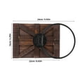 thumbnail image 2 of OFFIGAM Rustic Wooden Iron Wall-Mounted Towel Holder for Home Bathroom Kitchen, 17.5 x 6.5 Inches Design, 2 of 8