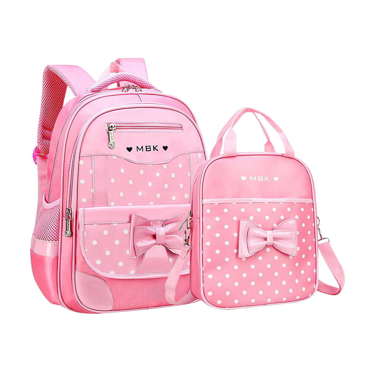 Kadyn School Backpack Set, Pink Kids Backpack with Lunch Bag, Elementary Bookbag for Children Kadyn School Backpack Set, Pink Kids Backpack with Lunch Bag, Elementary Bookbag for Children