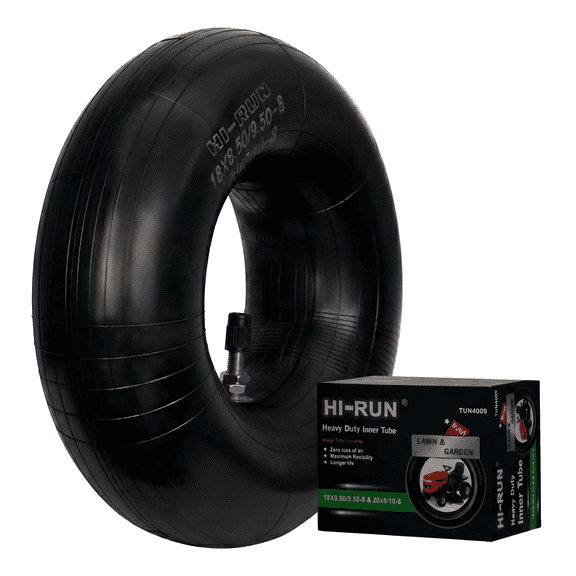 Hi-Run 18X8.50/9.50-8 Butyl Inner Tube TR6 for Lawn Mower & Garden Tractor Tires