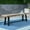 Grey+Black#2, variant on Wooden Dining Benches, Outdoor Acacia Wood Bench, Sandblast Gray Finish and Black, Grey+Black Dining Benches,Acacia Wood Farmhouse Dining Benches, Furniture Dining Furniture Benches