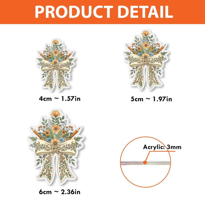 TiniDecor Floral Bow Badge Reel, Elegant Daisy Bouquet Retractable ID Holder, Cute Gift for Nurses & Teachers
