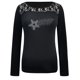 thumbnail image 4 of Blusa de manga larga informal con estampado de amor hueco de encaje con cuello redondo para mujer Pompotops  gfhjh17398, 4 of 4