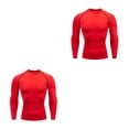 thumbnail image 3 of Minnieouse Ropa interior térmica para hombre, medias elásticas de secado rápido para deporte, capas Base para correr, ropa deportiva para rojo 2Conjunto, 3 of 6