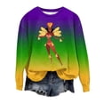 thumbnail image 2 of Gibobby Sudaderas para mujer Sudadera de manga larga con cuello redondo y estampado informal de para mujer (Café, XL), 2 of 4
