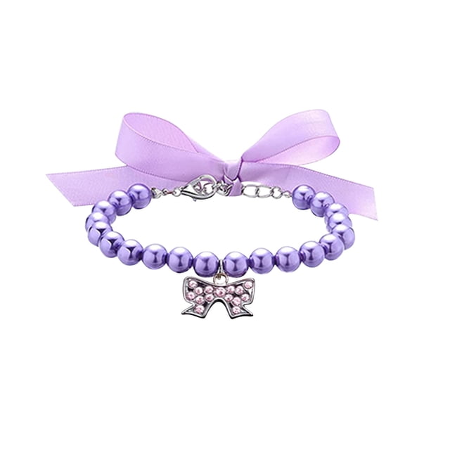 Dsscvnef Collier pour Chien Perles et Collier pour Animaux Chaîne pour Chien Collier pour Chat Collier Réglable Collier pour Chien Nœuds Papillon pour Chiots Régime Scientifique Grande Race Chiot