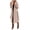 Beige, variant on Women's Faux Wool Coat Blouse Thin Coats Trench Long Jacket Ladies Slim Long Belt Yellow M