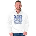 thumbnail image 3 of Fathers Day Dad Bod Video Gamer Brain Men's Big & Tall Graphic Hoodie Brisco Brands 4X, 3 of 5