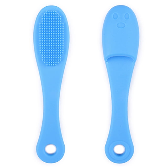 Pet Finger Toothbrush, Silicone Dog Toothbrush Multipurpose For Dogs For Pets ,Blue,Gray