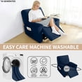 thumbnail image 6 of JIATER Recliner Chair Covers Velvet Recliner Covers Stretch Recliner Slipcover with Pockets,Navy, 6 of 8