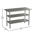 thumbnail image 5 of Flash Furniture Stainless Steel Worktable with 2 Undershleves, 5 of 8