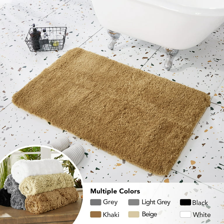  DEXDE Gray Bathroom Rugs Small Bath Mat Non Slip Geometric  Luxury Soft Washable Carpet for Bathroom Shower Kitchen Entryway Modern  Decor 17x20 : Home & Kitchen
