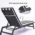 thumbnail image 2 of Resenkos 1PCS Set Outdoor Lounge Chair Cushion Replacement Patio Funiture Seat Cushion Chaise Lounge Cushion,Black and White Stripes, 2 of 5
