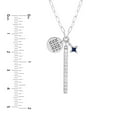 thumbnail image 5 of Silver Mama Necklace - 925 Sterling Silver with Cubic Zirconia Stone - Mom Pendant Necklace - Mixed Charm Necklace, 5 of 6