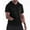 Black, variant on COSFO Casual Mens T Shirts Solid Short Sleeve Pullover Hooded Tops Workout Loose with Pocket Classic T-Shirt