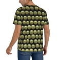 thumbnail image 2 of Zufioo Cactus Farmland Print Men's Baseball Short Sleeve, Moisture Wicking Button-Down Hip Hop Tee-Small, 2 of 7