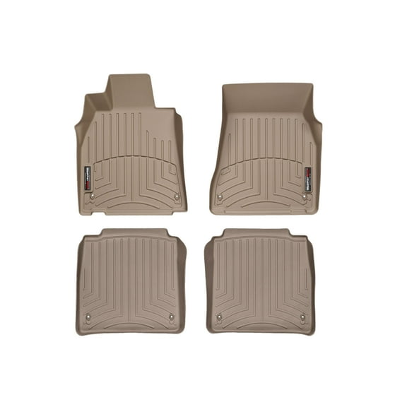WeatherTech Custom Fit FloorLiners compatible with 2007-2012 Lexus LS - 1st & 2nd Row (2-pc. Rear Liner), Tan