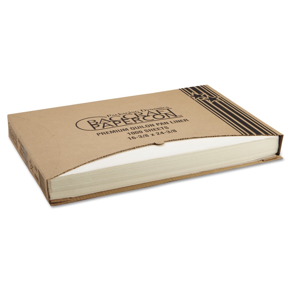 Bagcraft GreaseProof Quilon Pan Liners, 16 3/8 x 24 3/8, Natural, 1000