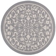 thumbnail image 2 of Safavieh Courtyard Nanda Botanical Indoor/Outdoor Area Rug, Gray/Natural, 7'10" x 7'10" Round, 2 of 13