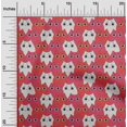 thumbnail image 2 of oneOone Georgette Viscose Red Fabric Kawai Craft Projects Decor Fabric Printed By The Yard 42 Inch Wide-GQ, 2 of 5