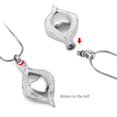 thumbnail image 4 of Cremation Jewelry for Ashes The Eye of My Heart Keepsake Memorial Jewelry for Urn Necklace Stainless Steel Ashes Pendant, 4 of 6