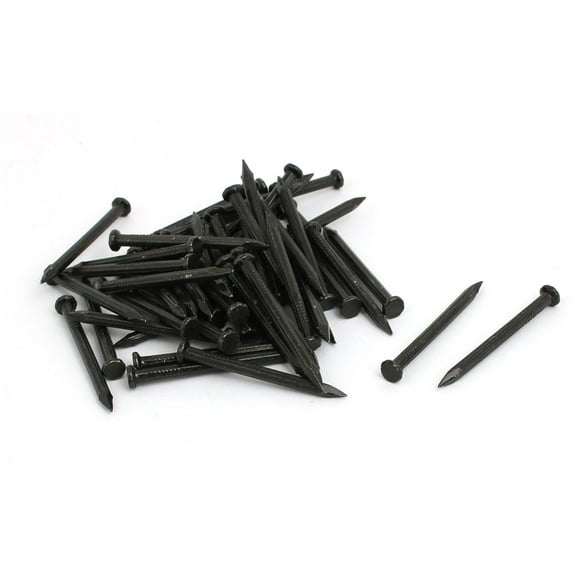Unique Bargains 3mm x 40mm Fiber Concrete Cement Wall Point Tip Nails Black 30pcs