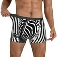 thumbnail image 2 of Cauagu Optical Zebra Illusion Print Boxer Briefs for Men,Comfortable Breathable Men's Underwear Moisture Wicking Underpants -XX-Large, 2 of 8