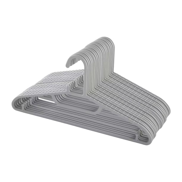 Perchas de plástico antideslizantes con ganchos para el hombro para ropa. Tiras antideslizantes para sujetar prendas húmedas o secas. Diseño delgado que ahorra espacio para la organización del