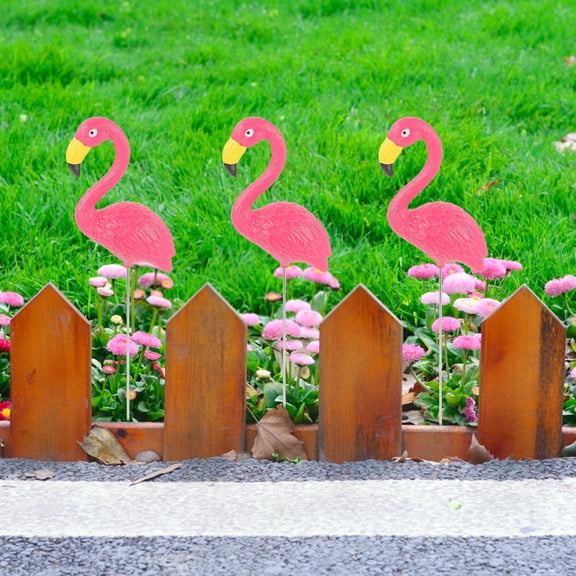 ETEREAUTY Rosy Outdoor Flamingo Ornament Resin Craft for Lawn Garden Bonsai and Yard Decorations