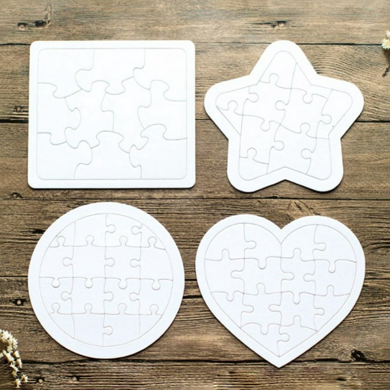 Blank Heart Puzzles, Blank Jigsaw Puzzle