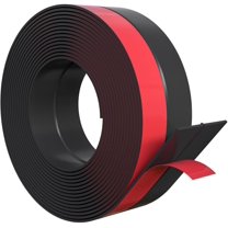 Weather Stripping, 20Ft(L) x 2 In(W) Door Draft Stopper, Silicone Seal Strip for House and Glass Shower Doors Sweep for Collision and Side Gaps of Door and Windows(Black)