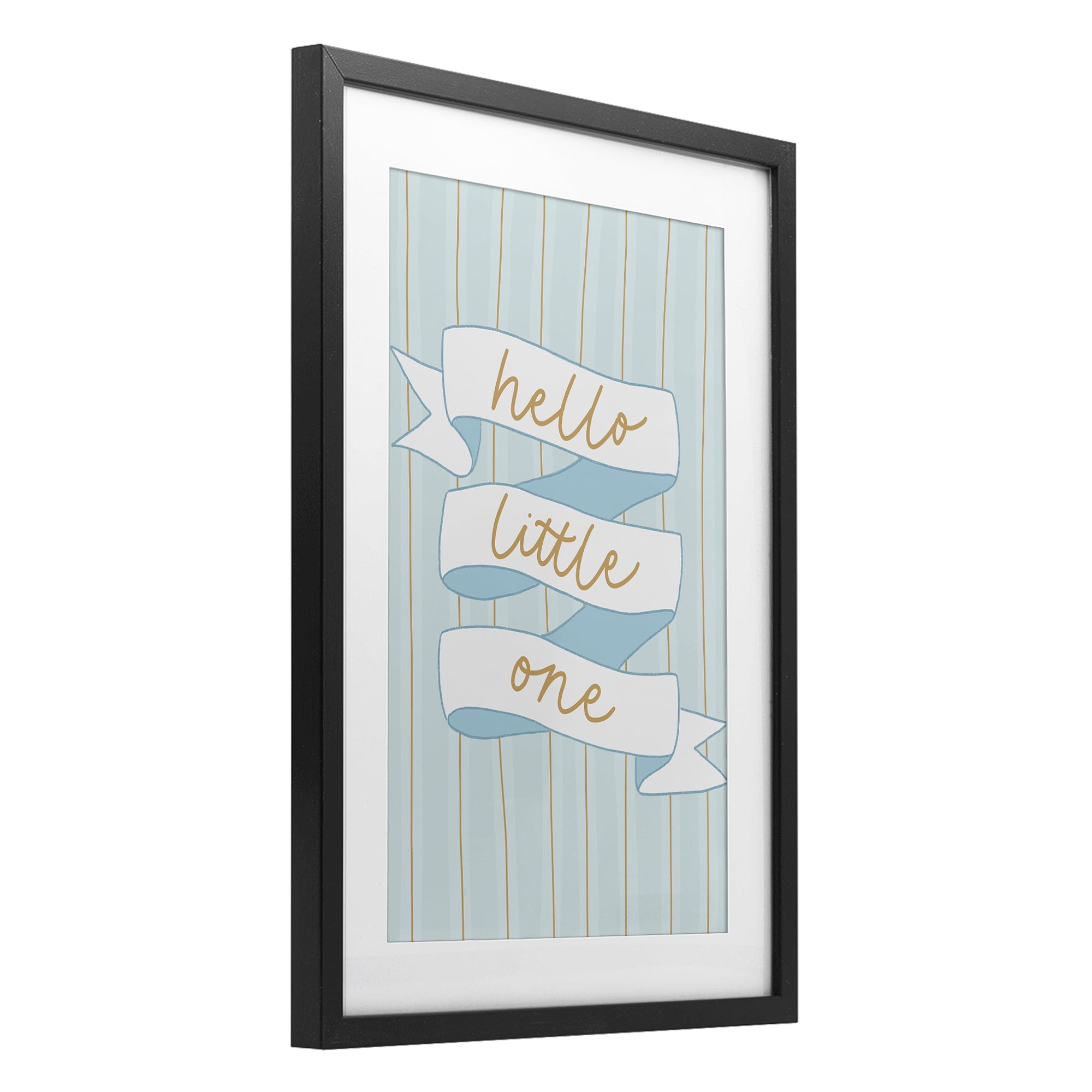 Stupell Industries Blue Hello Little One Black Framed Print Under Glass, design by Amanda Houston