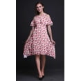thumbnail image 2 of Bimba Tunique à Épaules Dénudées Imprimée Florale Rose pour Femmes Robe de Soirée Col Rond - Petite, 2 of 6