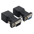 thumbnail image 1 of Adaptateur Convertisseur d'Extension VGA Cat5/Cat6/RJ45, DB9 Câble Réseau VGA 9 Broches Mâle vers RJ45 Femelle Lot de 2, 1 of 2