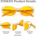 thumbnail image 4 of FEISEDY Sunglasses Womens, Retro Oval Cateye Sun Glasses Men, Small 90s Style B4128, 4 of 12