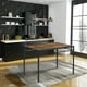 thumbnail image 2 of Mesa de Comedor para 4 Personas, 110 x 70 x 75 CM, Estilo Retro Diseño Minimalista Industrial para Comedores Cocina Condominios Fiesta Cafe Spcae Pequeña, Marrón, 2 of 5